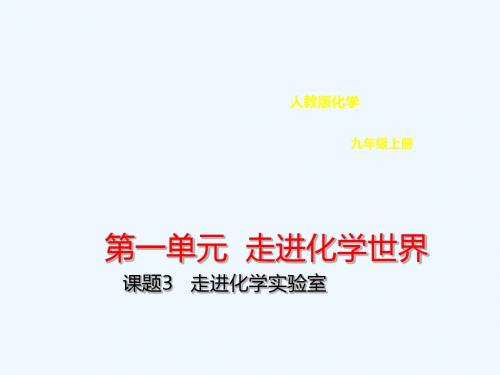 九年级化学上册 第一单元 走进化学世界 1.3 走进化学实验室课件1 新人教版