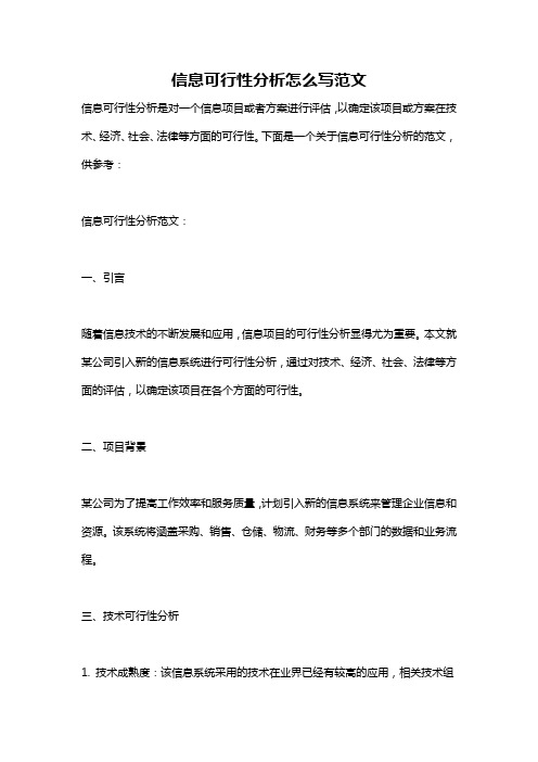 信息可行性分析怎么写范文