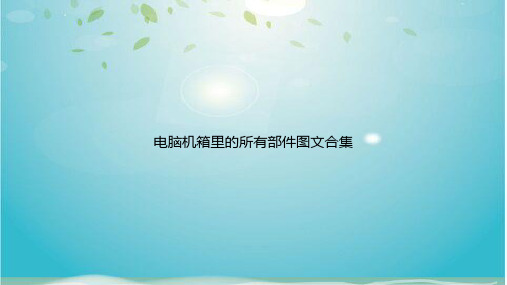 电脑机箱里的所有部件图文合集