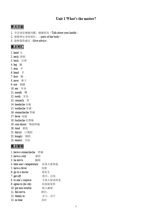 英语：人教版8年级下册2014春版知识点总结(93页)