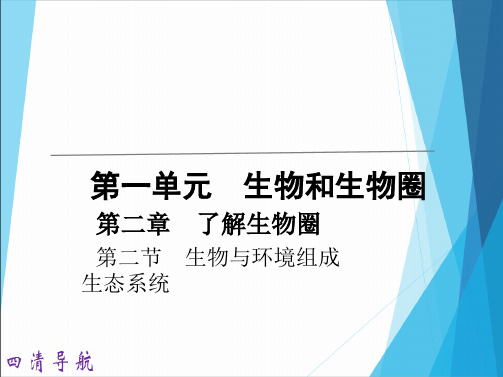 《生物与环境组成生态系统》练习题