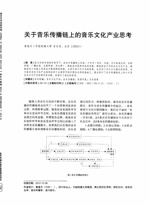 关于音乐传播链上的音乐文化产业思考