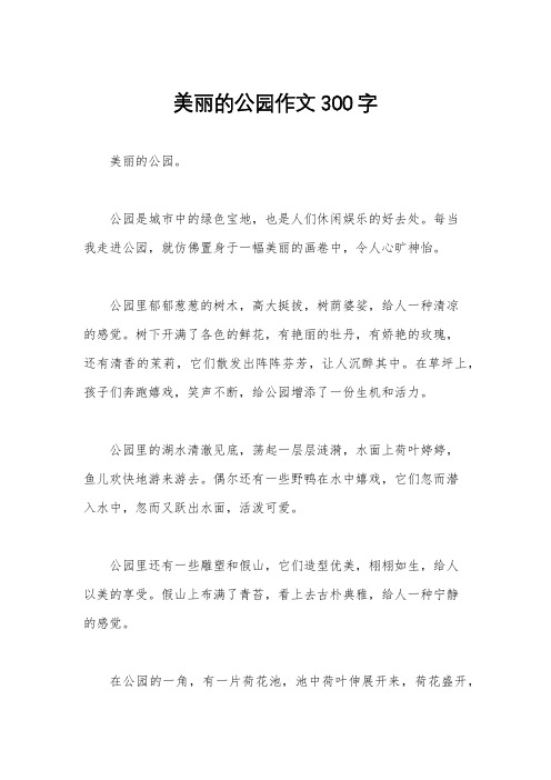 美丽的公园作文300字