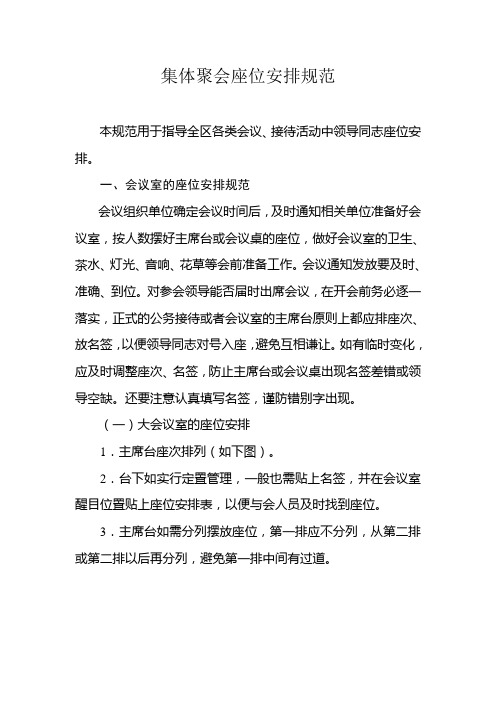 集体聚会座位安排规范