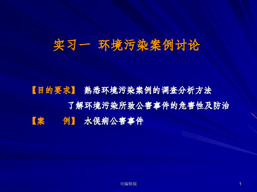 实习一环境污染案例讨论(1)