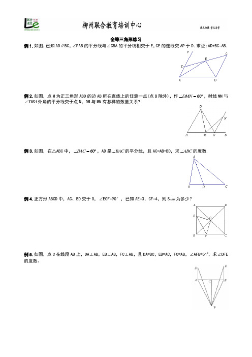 精品 八年级数学上册 全等三角形与轴对称综合练习题