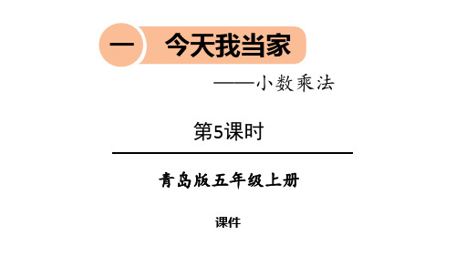 青岛版五年级上册数学《今天我当家》说课教学复习课件(第5课时)