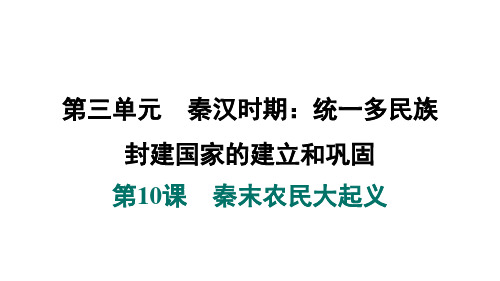 第10课 秦末农民大起义 课件 2024-2025-统编版历史(2024)七年级上册