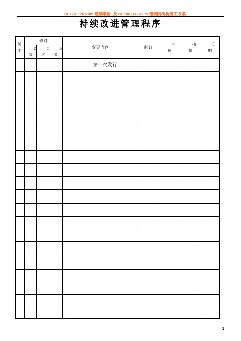 14持续改进管理程序