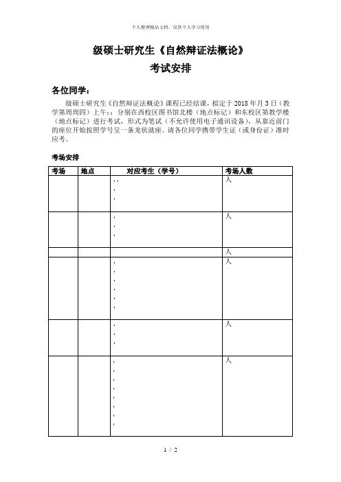 2018级硕士研究生《自然辩证法概论》