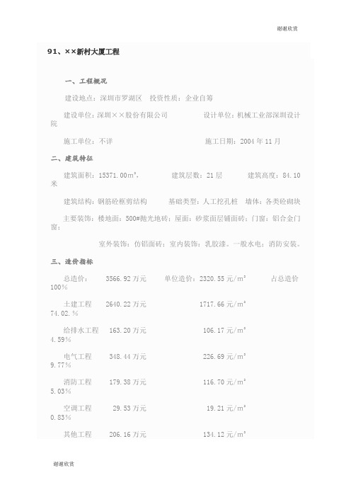 造价案例分析(150个).doc