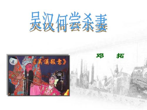 语文版九年级语文(上)《吴汉何尝杀妻》课件(81张PPT)