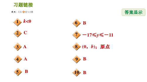 冀教版八年级下册数学课件第21章21.2.2一次函数的性质