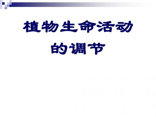 1.1《植物生命活动的调节》课件(中图版必修3)