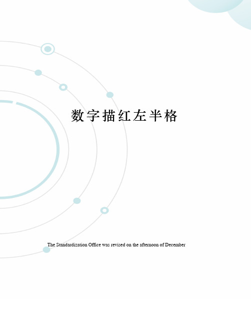 数字描红左半格