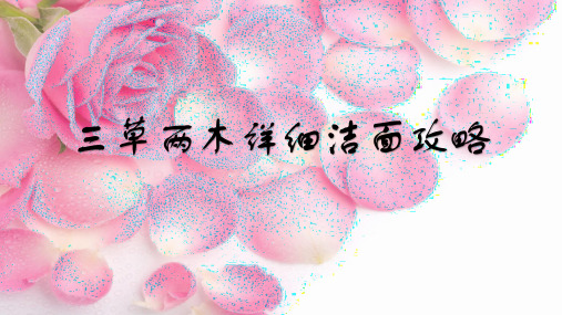 三草两木详细洁面攻略