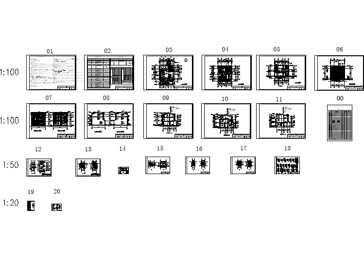 某新农村三层坡屋面住宅楼建筑设计施工图