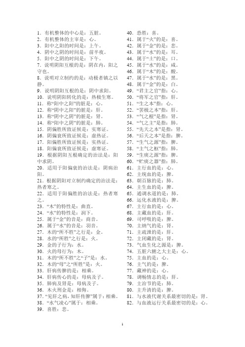 中医学基础知识