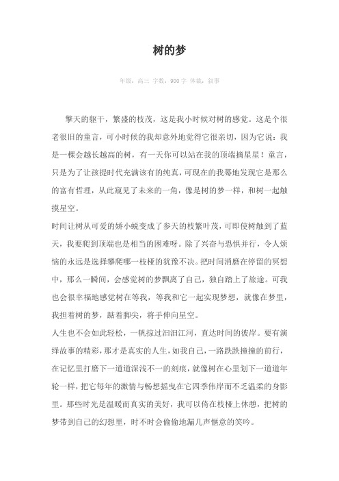 树的梦900字作文