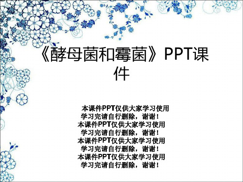 《酵母菌和霉菌》PPT课件