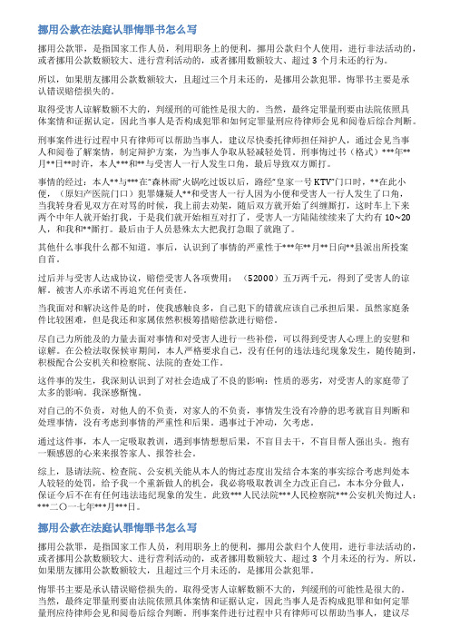 挪用公款罪刑事申诉状范文