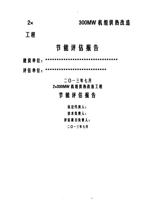 电厂节能评估实施报告