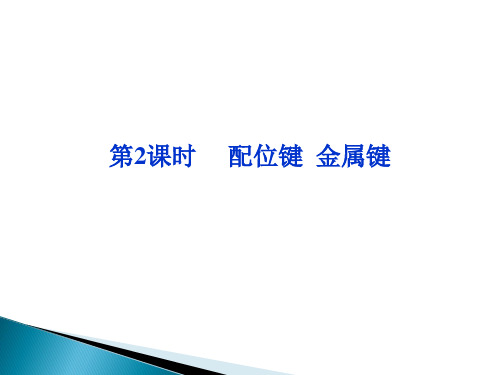 高二化学《物质结构与性质》精品课件7：2.3.2配位键 金属键