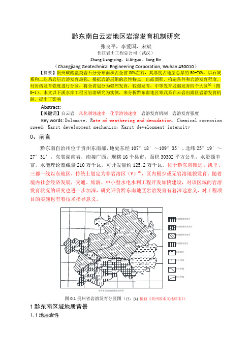 白云岩地区岩溶发育规律初探2介绍