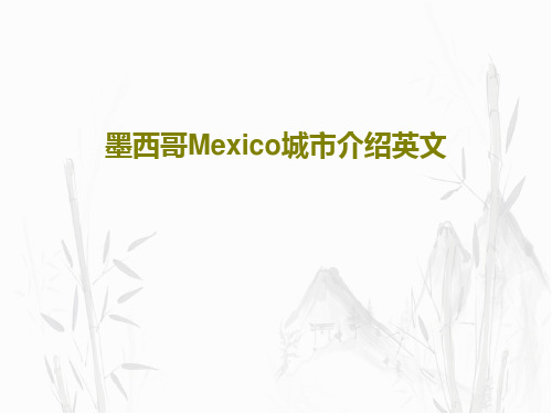 墨西哥Mexico城市介绍英文PPT共25页