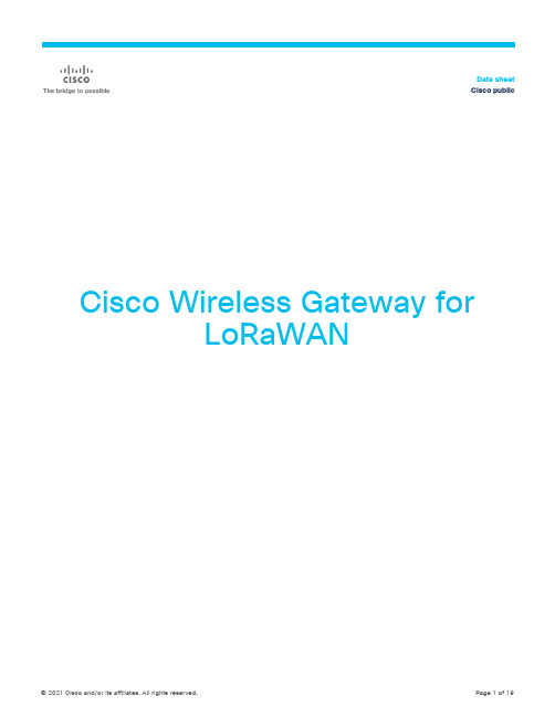 Cisco Wireless Gateway for LoRaWAN说明书