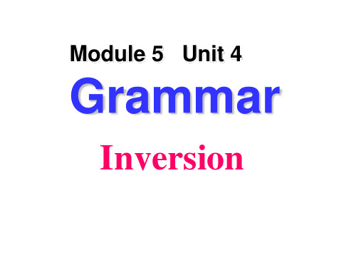 M5U4 Grammar (inversioon)