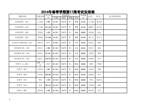 三峡大学经济与管理学院考试安排