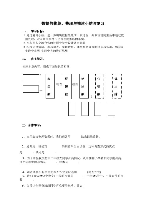 数据的收集、整理与描述小结与复习 导学案