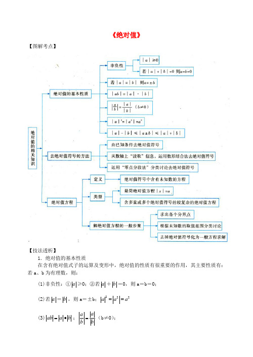 七年级数学上册《绝对值》竞赛讲义 (新版)苏科版