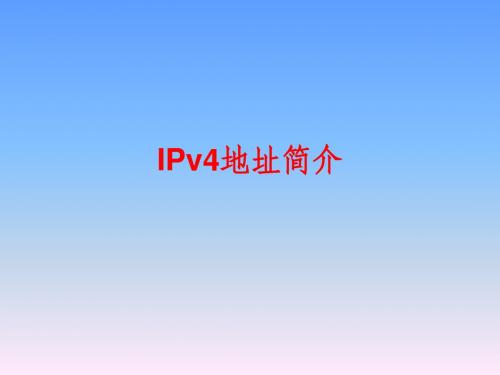 IP地址简介