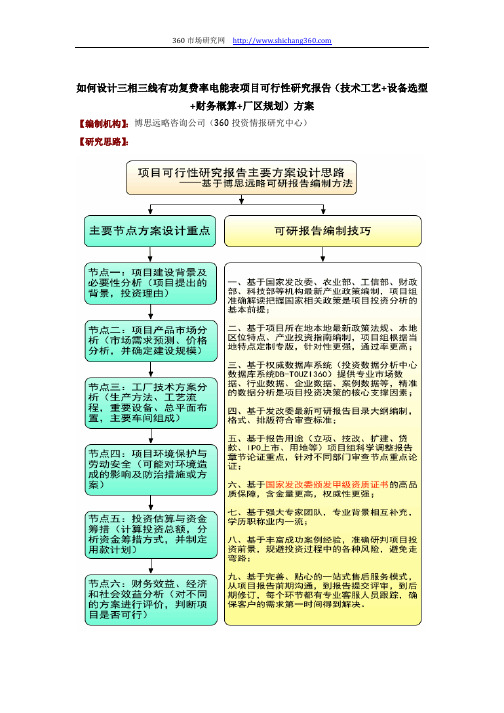 如何设计三相三线有功复费率电能表项目可行性研究报告(技术工艺+设备选型+财务概算+厂区规划)方案