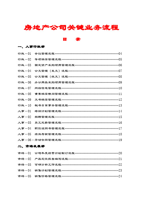 房地产公司全套业务流程图