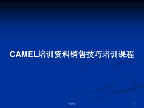 CAMEL培训资料销售技巧培训课程PPT学习教案