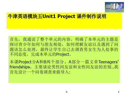 牛津版高二英语Unit1 Project课件