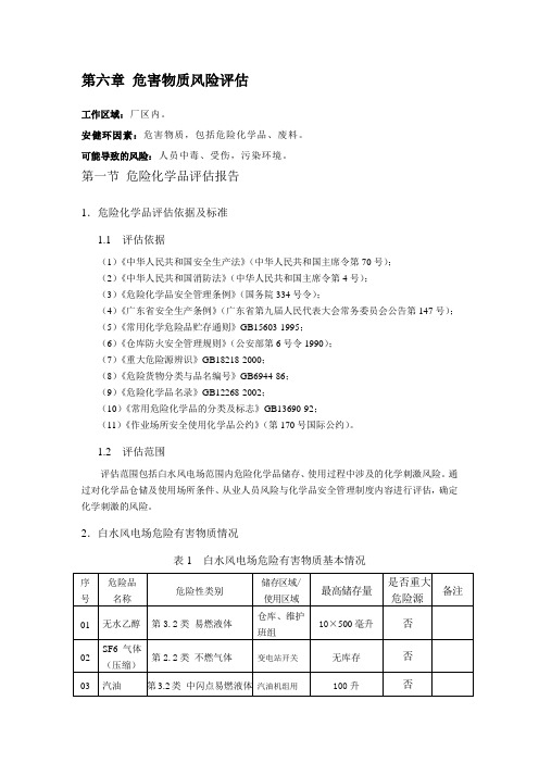 风力发电厂仓库管理——危害物质