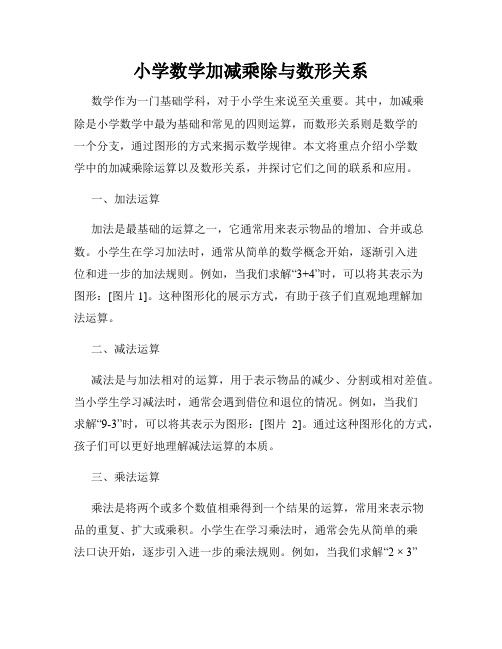 小学数学加减乘除与数形关系