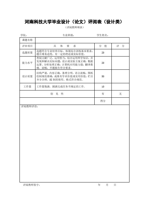 C.1评阅表(设计类)