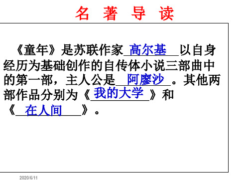 童年-钢铁是怎样炼成的-名人传-名著导读含答案