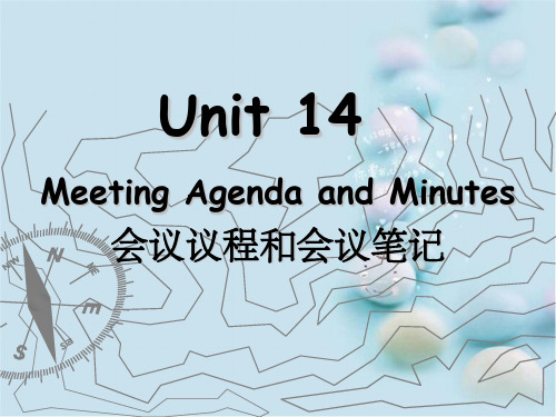 商务英语写作讲义Unit14MeetingAgenda