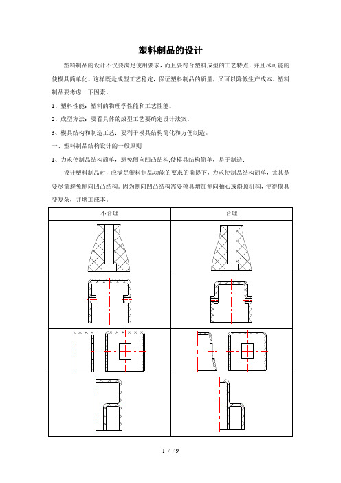 塑料制品的设计