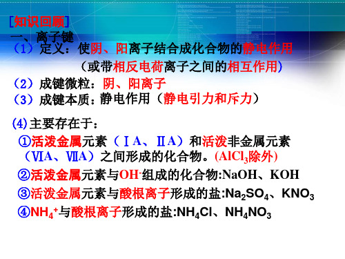 人教版高中化学必修二第一章第三节《化学键》课件(共31张PPT)