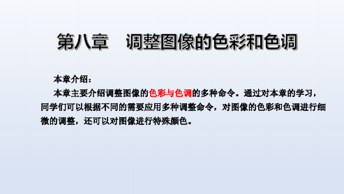 中职教育《中文版Photoshop CS6基础培训教程》 第8章调整图像的色彩与色调 理论知识