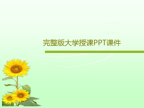 完整版大学授课PPT课件20页PPT