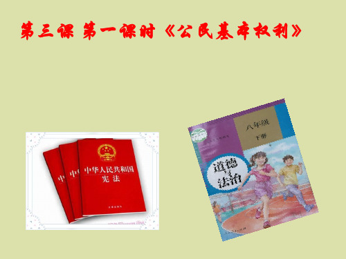 人教部编版八年级道德与法制下册《公民基本权利》