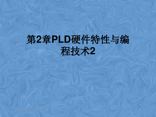 第2章PLD硬件特性与编程技术2